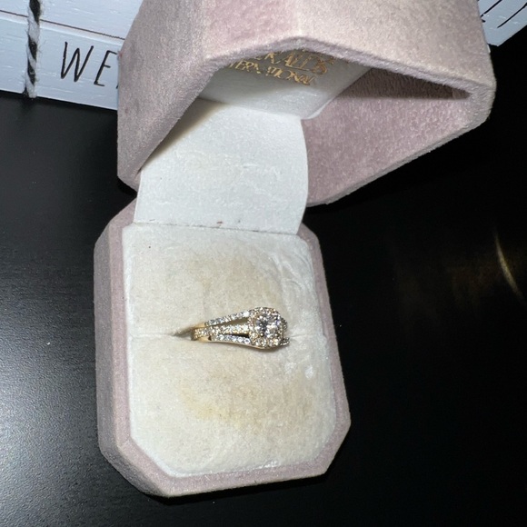 🌟14k YELLOW GOLD & 1.50ct HALO 💎DIAMOND ENGAGEMENT RING SIZE 7 - Picture 3 of 12